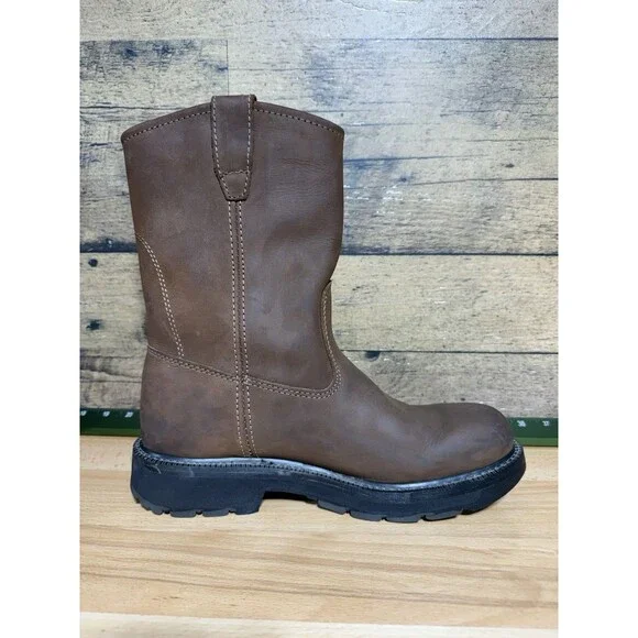 EXCELLENT!!! Wolverine Men DD Work Wellington Work Boots Leather Sz 9 W04727 - Picture 2 of 11